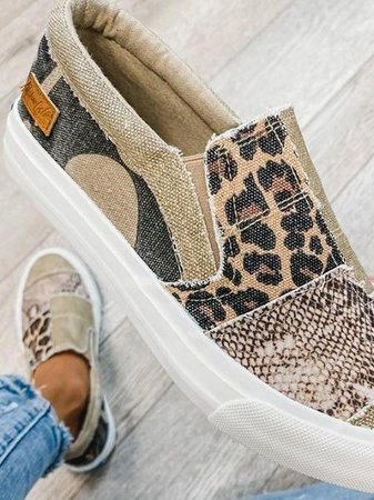Geneva | Segeltuchschuhe mit Tiermuster