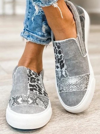 Geneva | Segeltuchschuhe mit Tiermuster