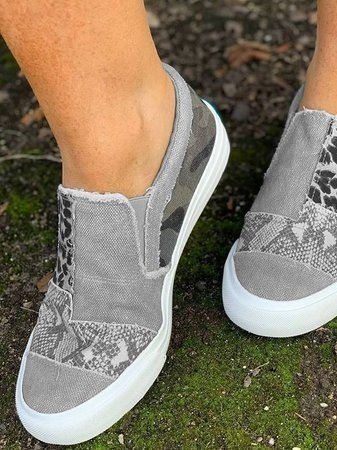 Geneva | Segeltuchschuhe mit Tiermuster