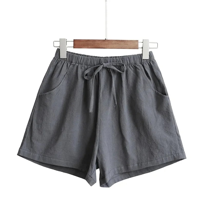 natürliche Textur-Shorts in Übergröße mit hoher Taille für Sommer 2025