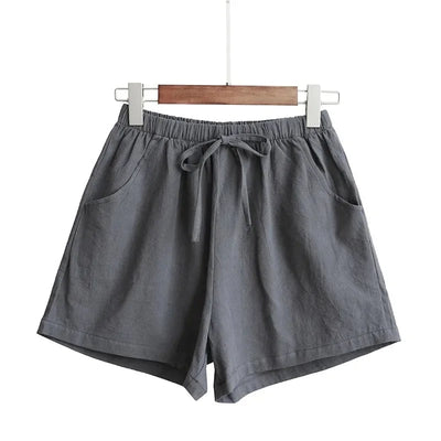 natürliche Textur-Shorts in Übergröße mit hoher Taille für Sommer 2025