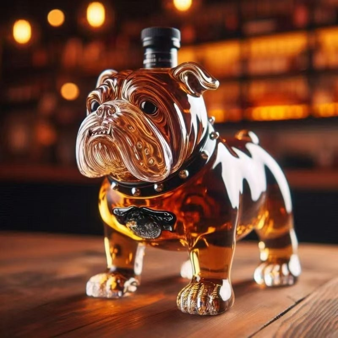 Glas Whiskey Dekanter Hund Design