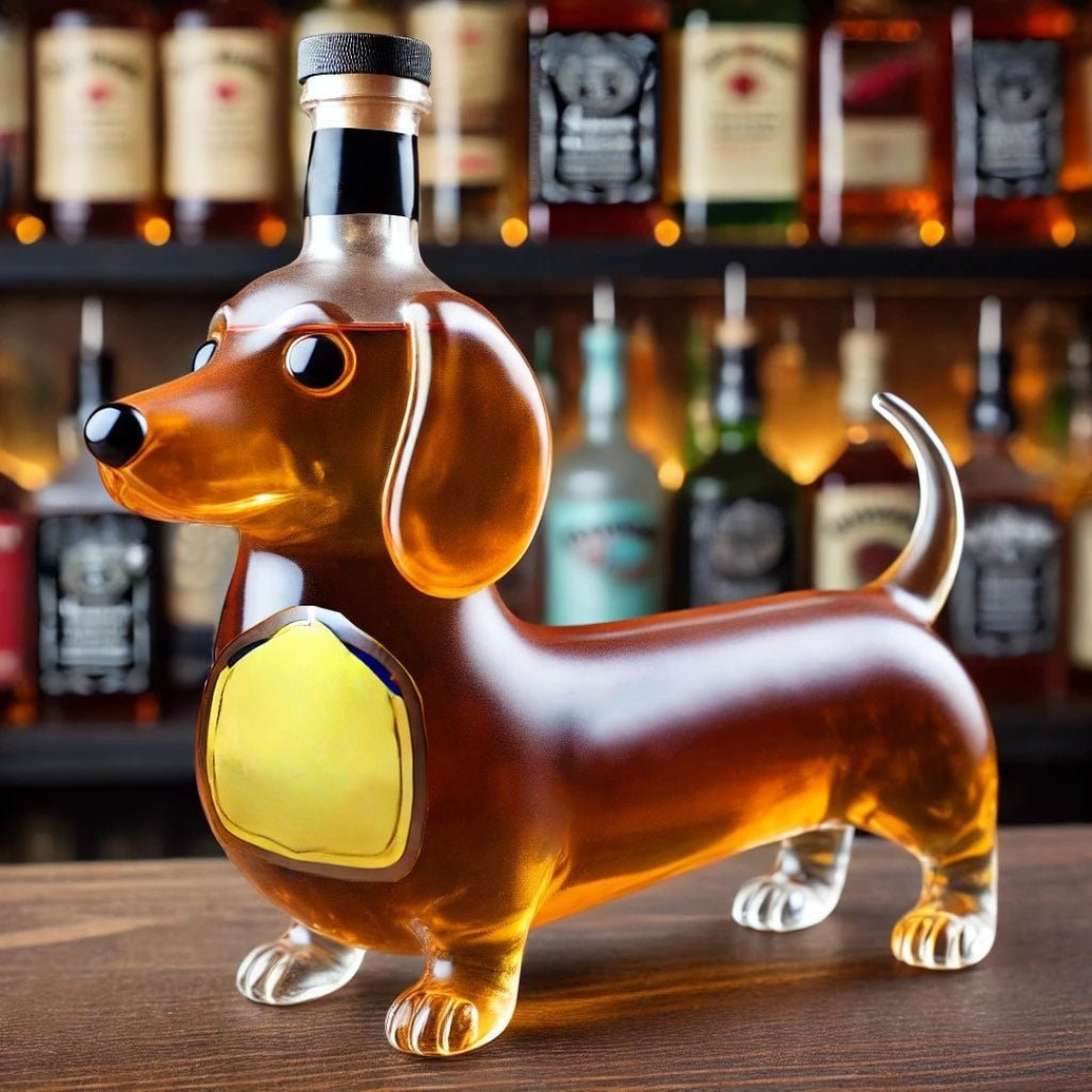 Glas Whiskey Dekanter Hund Design