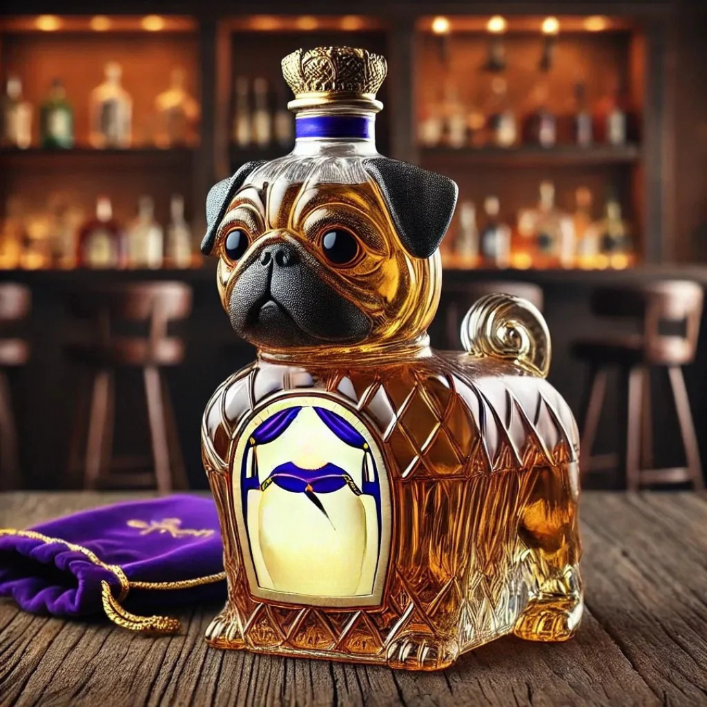Glas Whiskey Dekanter Hund Design