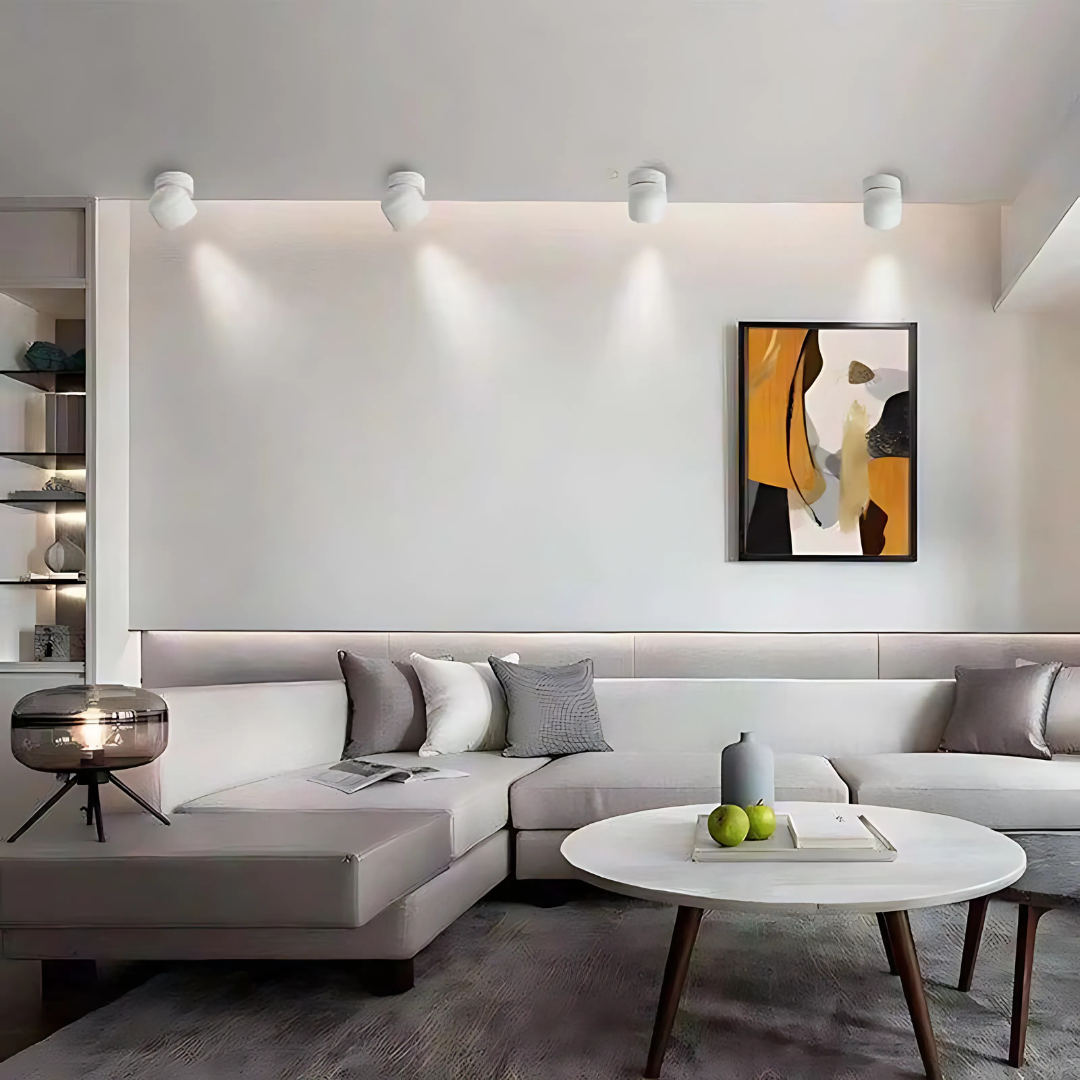 LED-takspotlight i aluminium, justerbar