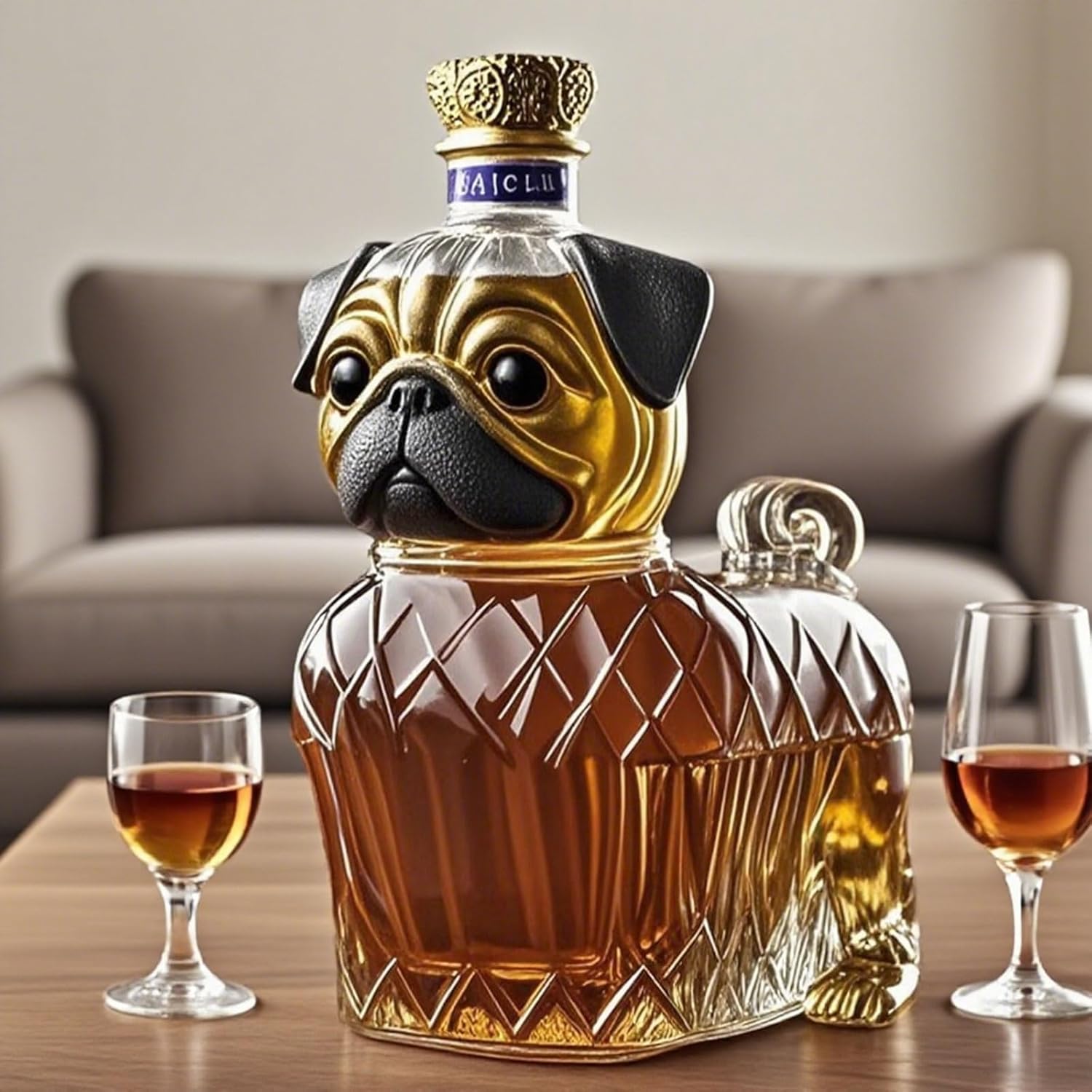 Glas Whiskey Dekanter Hund Design