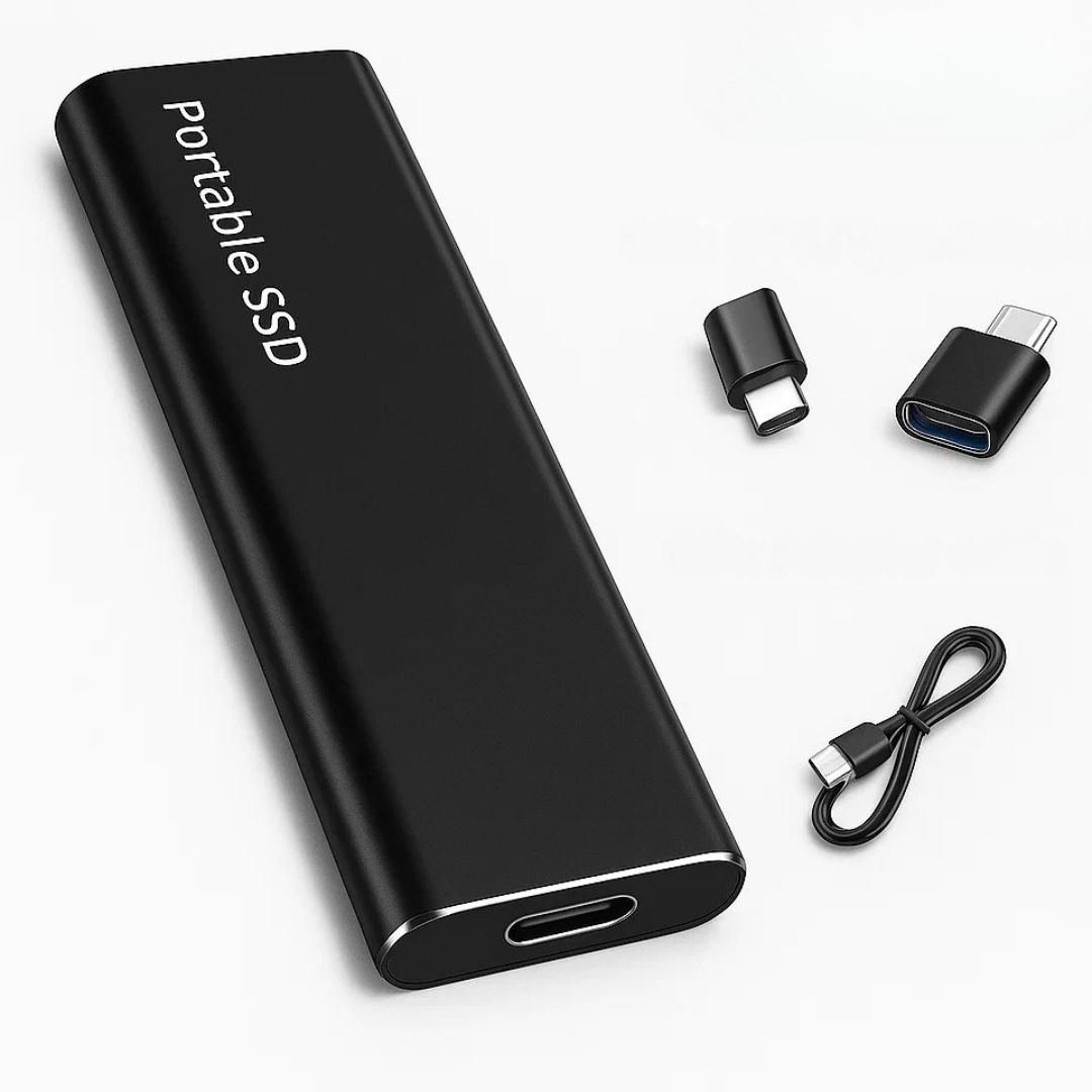 Tragbare SSD mit schneller USB-C-Datenübertragung