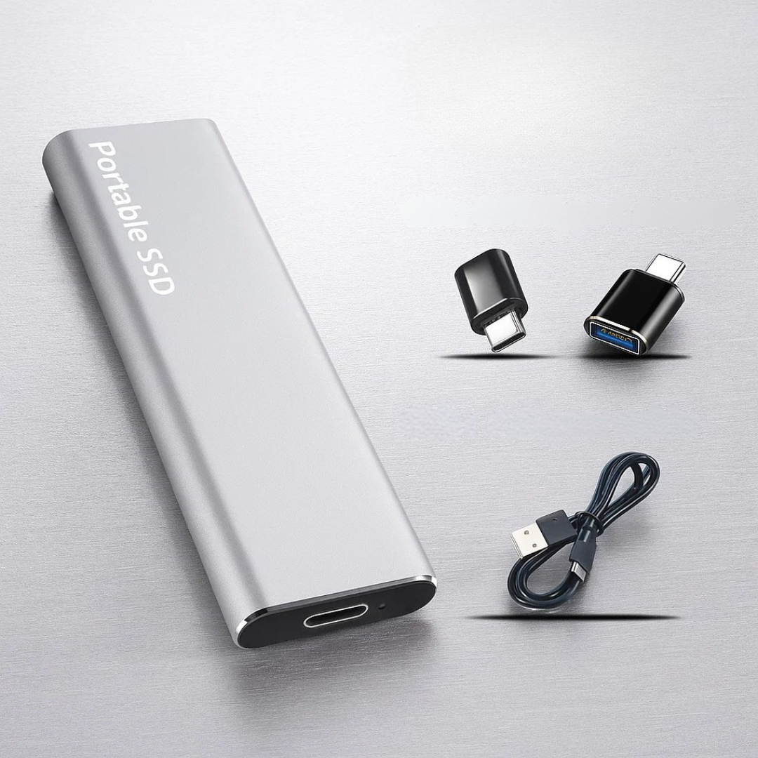 Tragbare SSD mit schneller USB-C-Datenübertragung