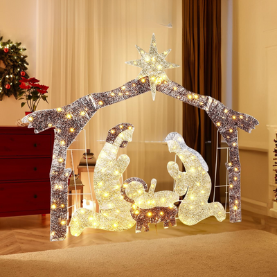 Julkrubba utomhus Silhuett Display