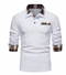 Tommy Polo | Langärmeliges Poloshirt mit Patchworkkragen für Herren