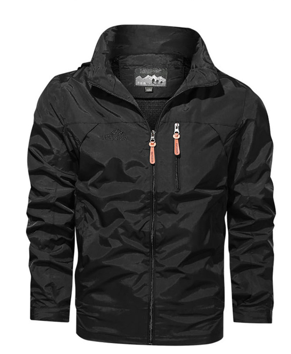 Herbst Herren Outdoor Jacke mit wasserabweisender Schicht und sportlichem Reißverschluss