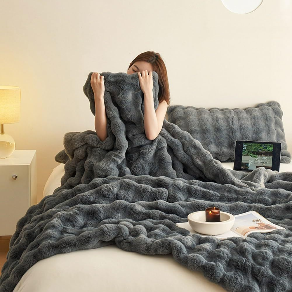 Decke Weiches Fleece Warm Wendehalstuch