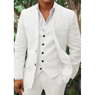 Herrenanzug aus natürliche Textur: Blazer, Weste und Hose