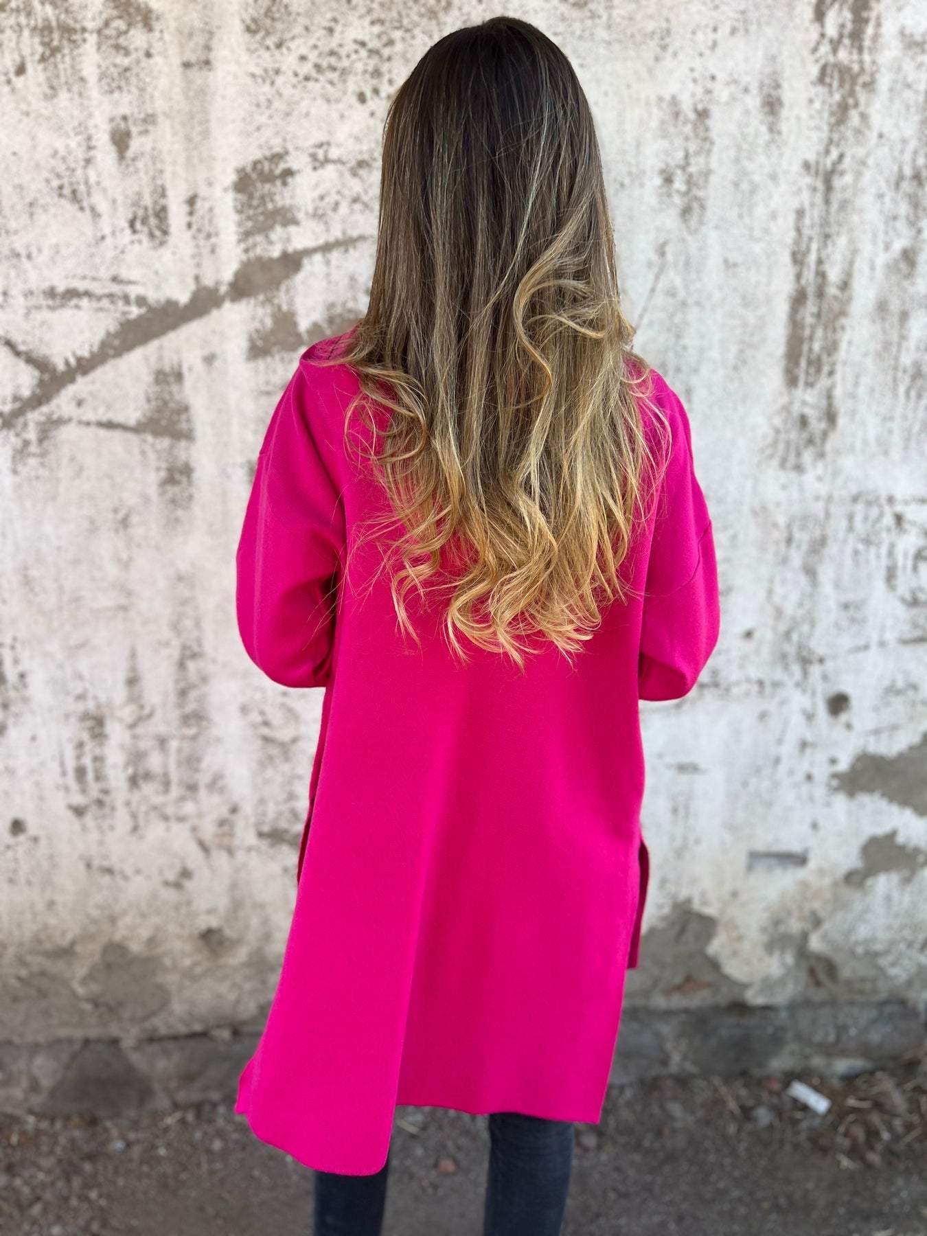 Lange Damenweste Unifarben - Angelique