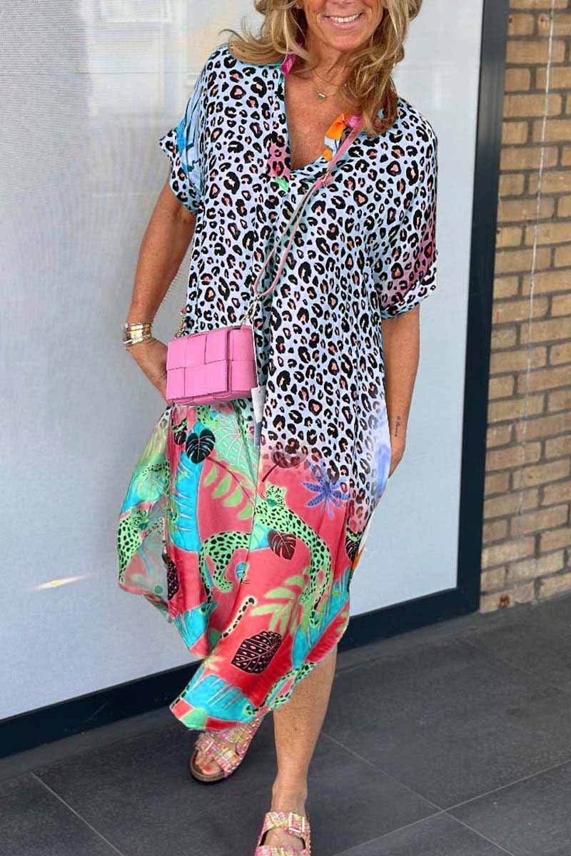 Adrie - Lässiges Kleid mit Leopardenmuster