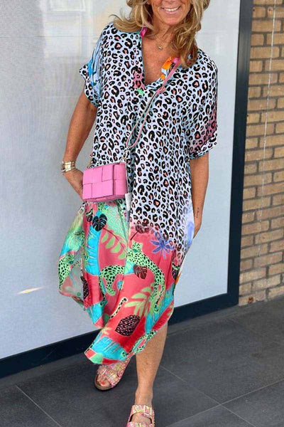 Adrie - Lässiges Kleid mit Leopardenmuster
