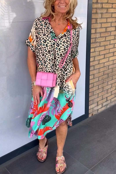 Adrie - Lässiges Kleid mit Leopardenmuster