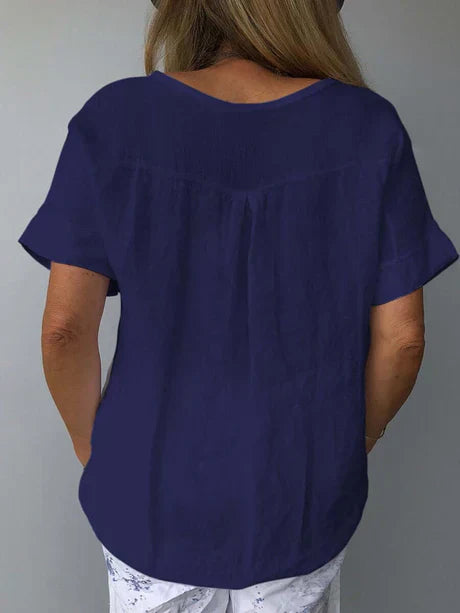 Bequemes Sommer T-Shirt Mit V-Ausschnitt Für Frauen | Chic