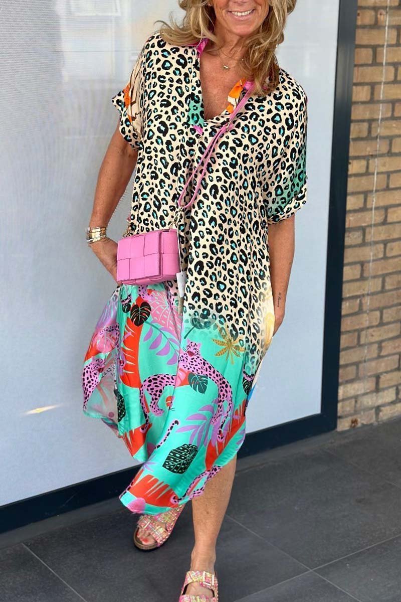 Adrie - Lässiges Kleid mit Leopardenmuster