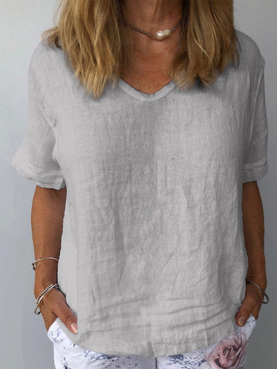 Lässiges Top aus soft-touch-stoff und natürliche Textur für Frauen
