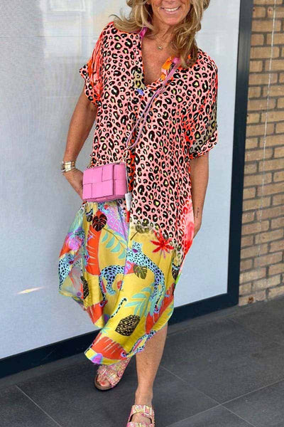 Adrie - Lässiges Kleid mit Leopardenmuster