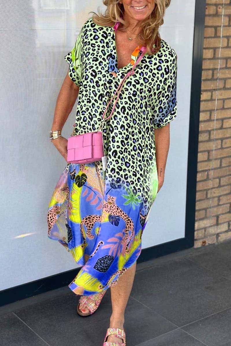 Adrie - Lässiges Kleid mit Leopardenmuster