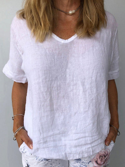 Lässiges Top aus soft-touch-stoff und natürliche Textur für Frauen