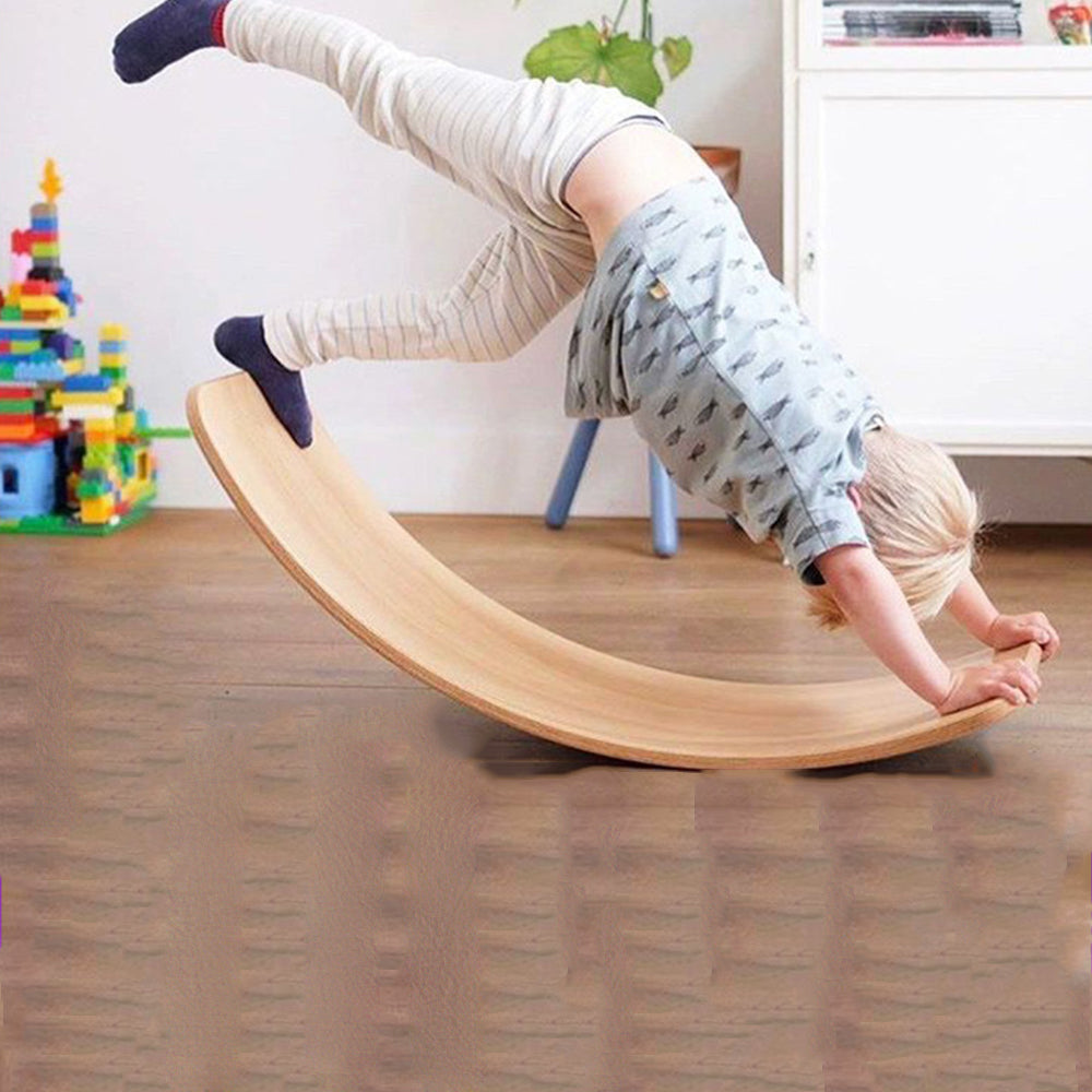 Balance-brett, Natürliches Holz-Balance-Brett für Kinder – Offenes Montessori-Spielzeug für kreatives Spielen