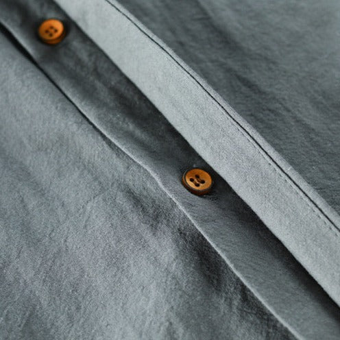 Modernes Slim Fit Hemd mit Stehkragen und langen Ärmeln