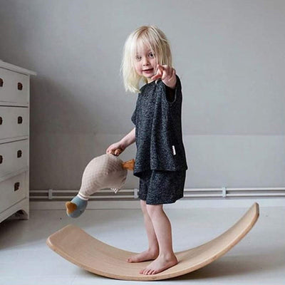 Balance-brett, Natürliches Holz-Balance-Brett für Kinder – Offenes Montessori-Spielzeug für kreatives Spielen