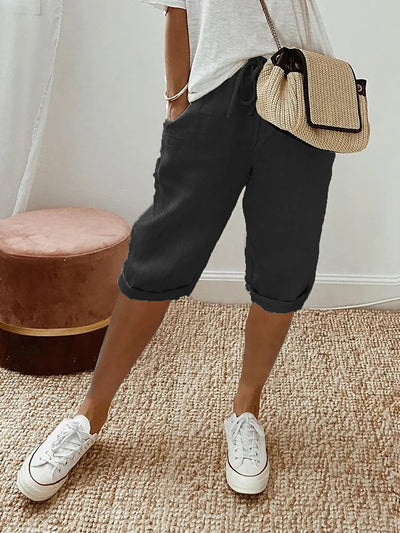 Damenshorts Rosa aus Baumwoll-natürliche Textur - fließend, leicht & trendy Sommer 2025