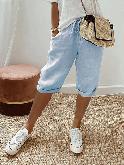 Damenshorts Rosa aus Baumwoll-natürliche Textur - fließend, leicht & trendy Sommer 2025