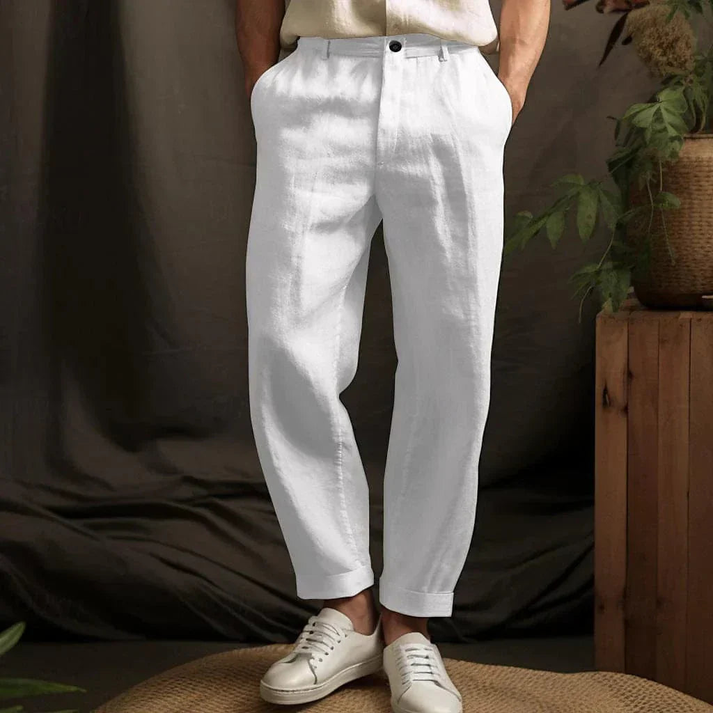 Paul&Marc｜Herrenhose aus natürliche Textur für den Sommer