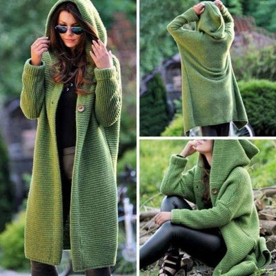 Strickjacke mit Kapuze für Frauen