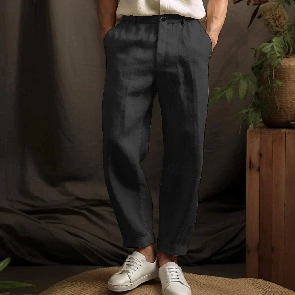 Paul&Marc｜Herrenhose aus natürliche Textur für den Sommer