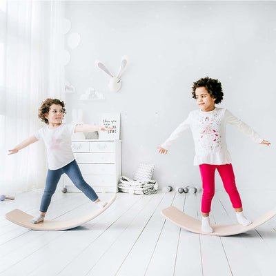 Balance-brett, Natürliches Holz-Balance-Brett für Kinder – Offenes Montessori-Spielzeug für kreatives Spielen