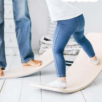 Balance-brett, Natürliches Holz-Balance-Brett für Kinder – Offenes Montessori-Spielzeug für kreatives Spielen