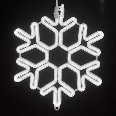 Luces LED de copos de nieve para decoración navideña en exteriores.