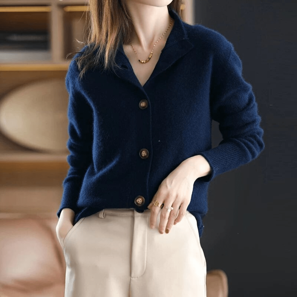 Darla Damen Strickjacke aus Kaschmir - Weicher & eleganter Pullover mit bequemer Passform