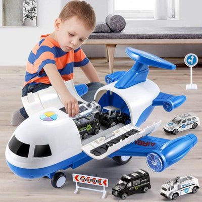 Großes Flugzeug-Spielset mit Baufahrzeugen