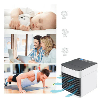 Tragbares Mini-Klimagerät - kühlt, befeuchtet und reinigt - 3-in-1 USB-Luftkühler