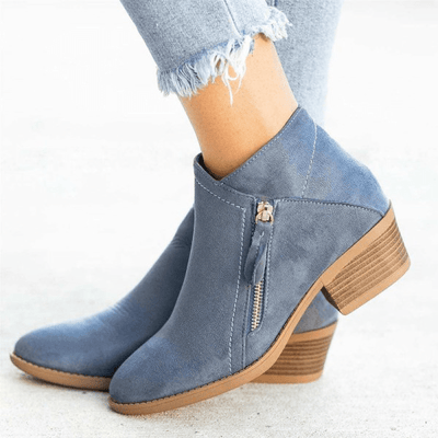 Reißverschluss-Stiefeletten für Frauen