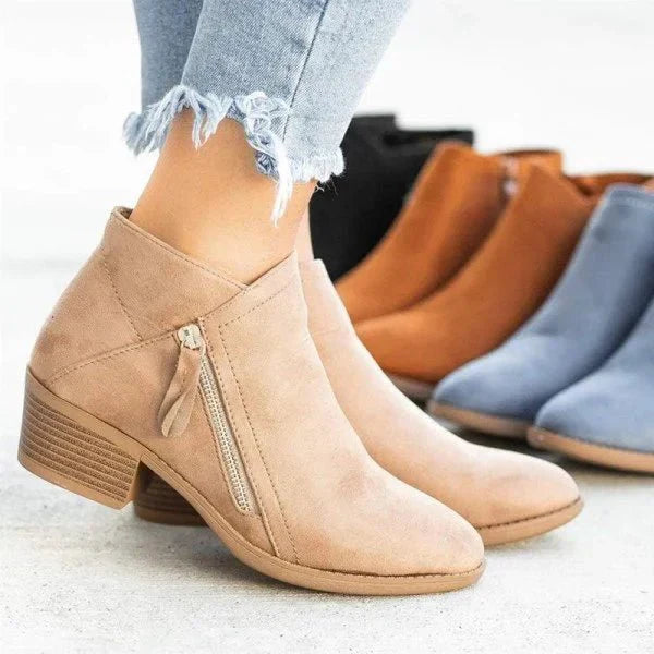 Reißverschluss-Stiefeletten für Frauen