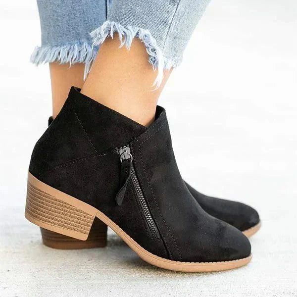 Reißverschluss-Stiefeletten für Frauen