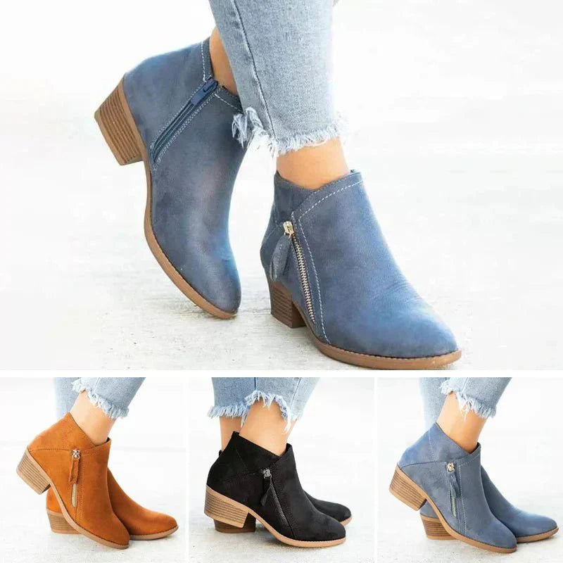 Reißverschluss-Stiefeletten für Frauen