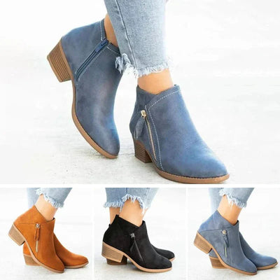 Reißverschluss-Stiefeletten für Frauen