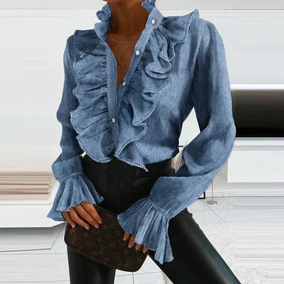Arti | Modische Chiffonbluse mit Rüschen für Frauen