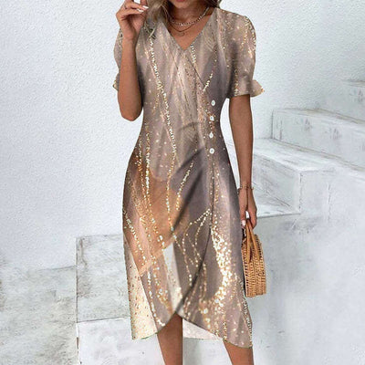 Sommerkleid für Frauen mit mehrfarbigem Muster