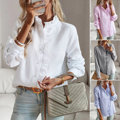 Lisbeth - Elegante gestreifte Bluse mit langen Ärmeln für Frauen