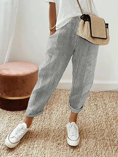 Gestreifte lässige Hose für Frauen
